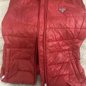 Prada red vest size 38 . Worn once or twice . In great condition .
